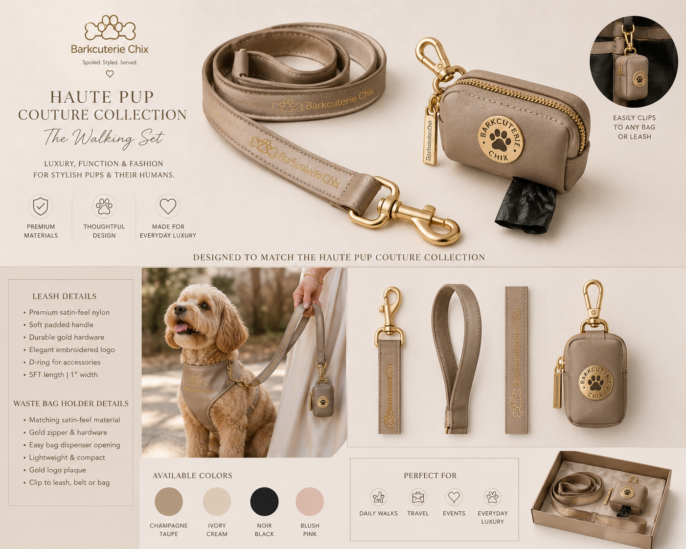 Haute Pup Couture Satin Bandanna